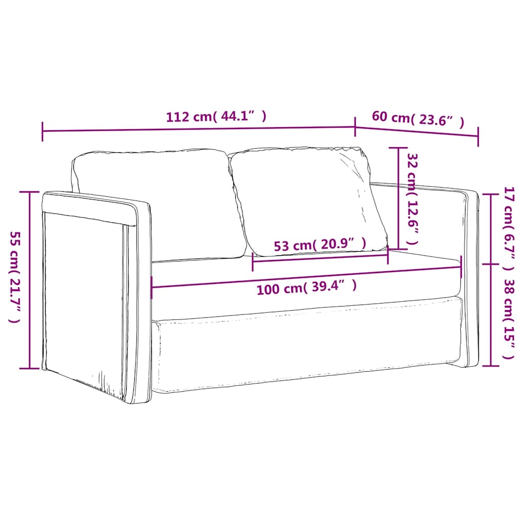 Podni kauč na razvlačenje tamnozeleni 112x174x55 cm od tkanine