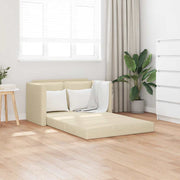 Podni kauč na razvlačenje 2-u-1 krem 112x174x55 cm od tkanine