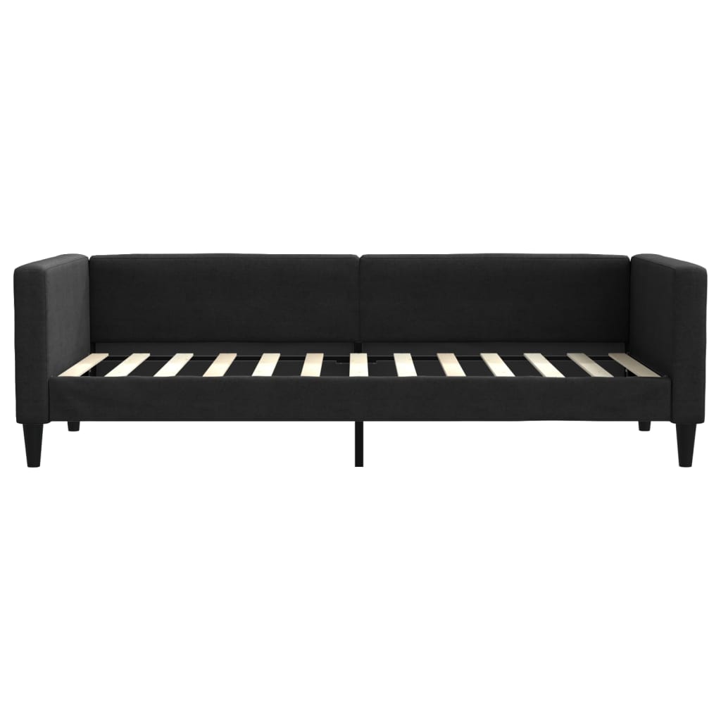 Dnevni krevet crni 80 x 200 cm od tkanine