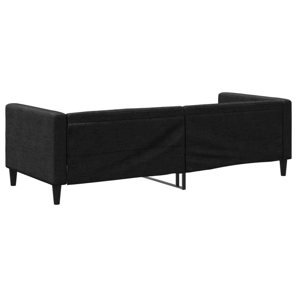Dnevni krevet crni 80 x 200 cm od tkanine