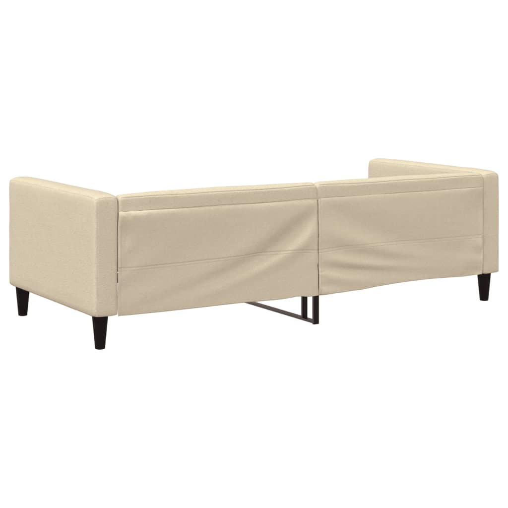 Dnevni krevet krem 90 x 200 cm od tkanine