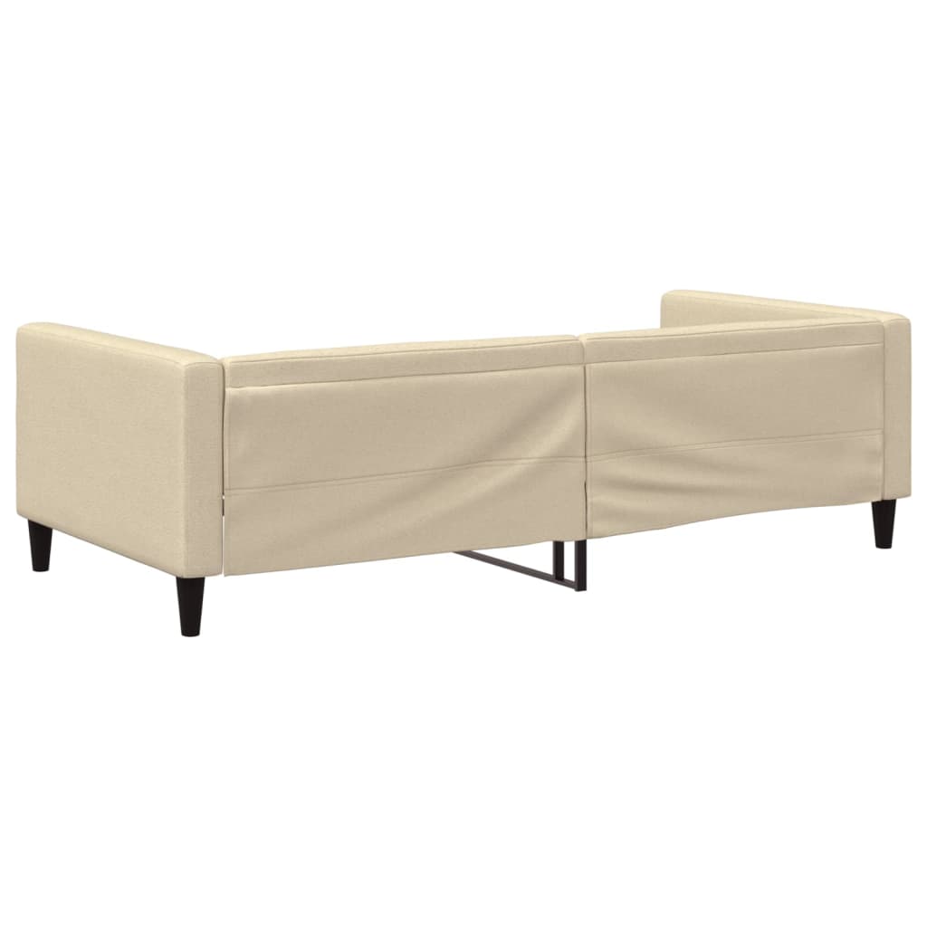 Dnevni krevet krem 100 x 200 cm od tkanine