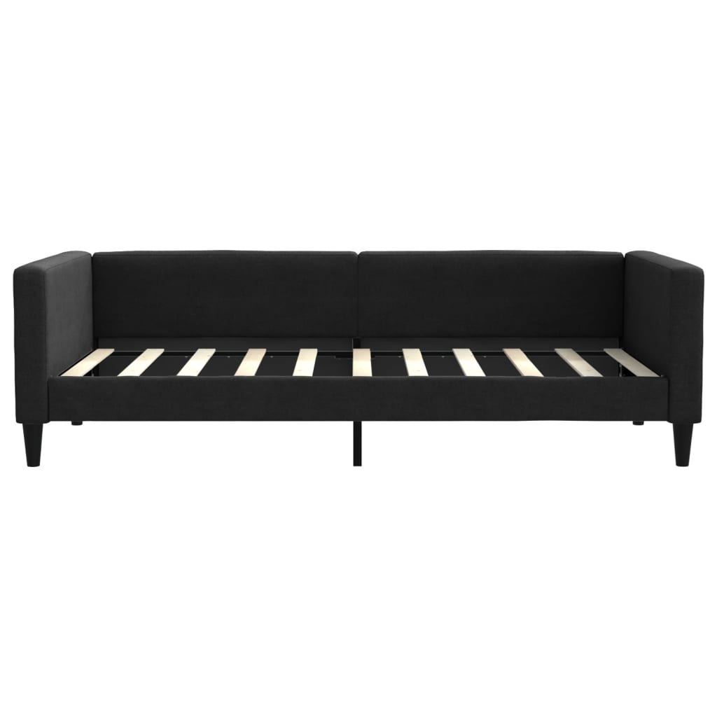 Dnevni krevet crni 90 x 190 cm od tkanine
