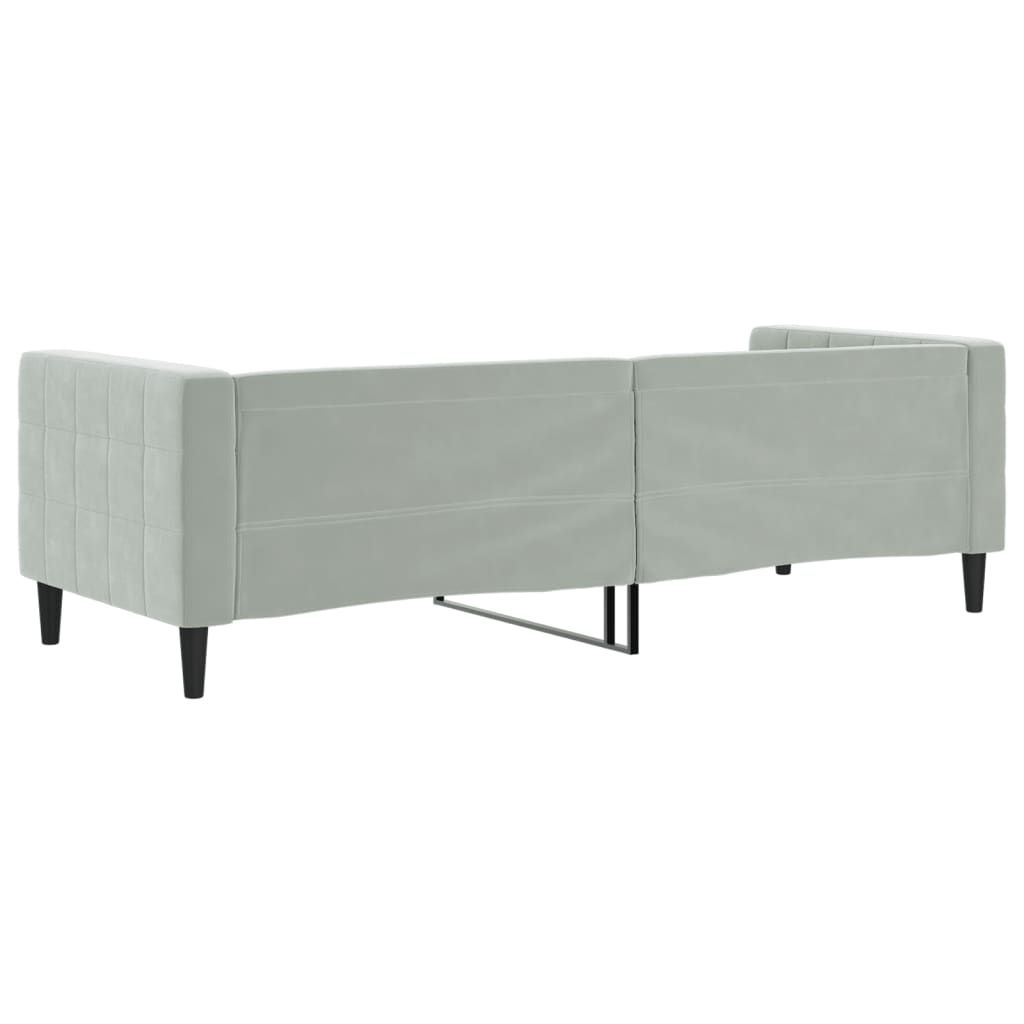 Dnevni krevet svjetlosivi 80 x 200 cm baršunasti