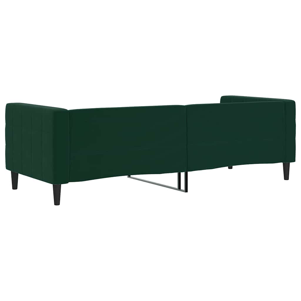 Dnevni krevet tamnozeleni 80 x 200 cm baršunasti