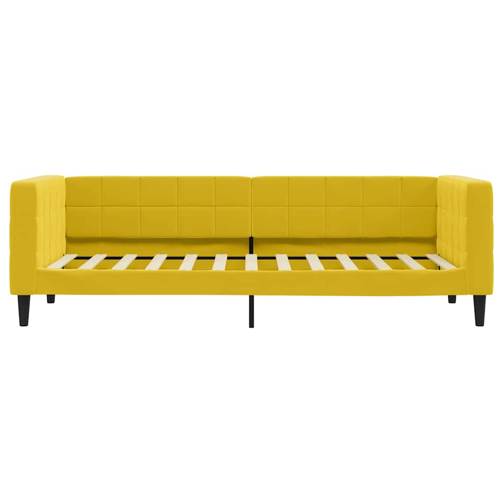 Dnevni krevet žuti 80 x 200 cm baršunasti
