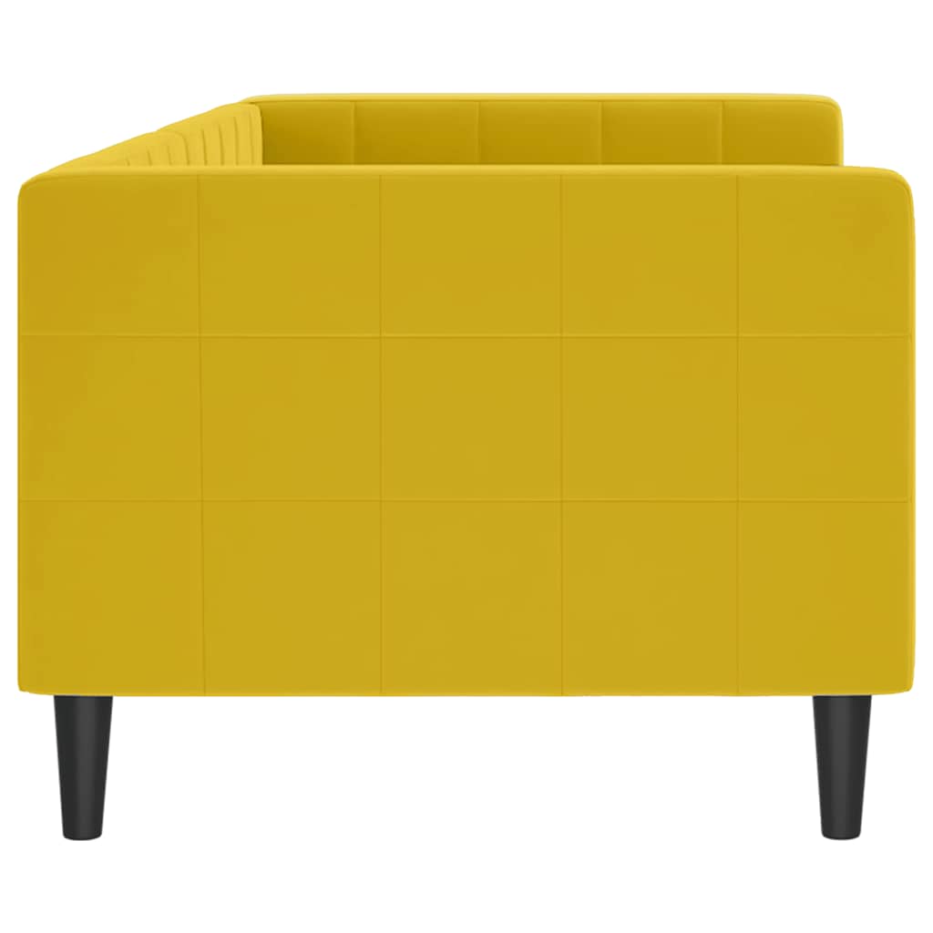 Dnevni krevet žuti 80 x 200 cm baršunasti