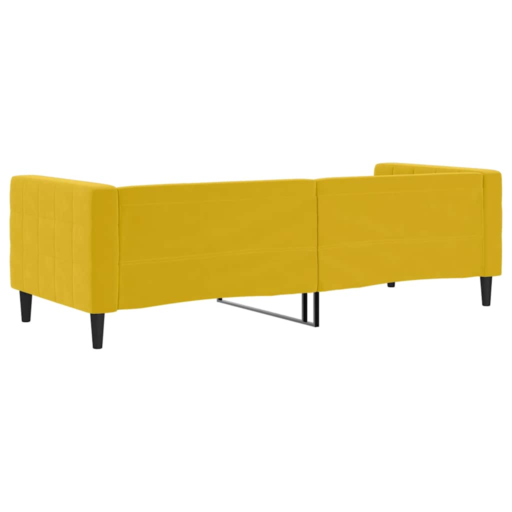Dnevni krevet žuti 80 x 200 cm baršunasti