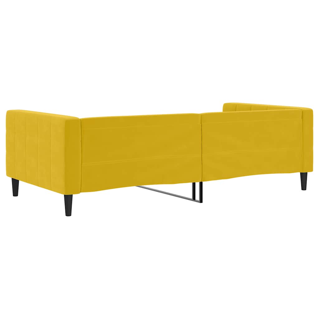 Dnevni krevet žuti 100 x 200 cm baršunasti