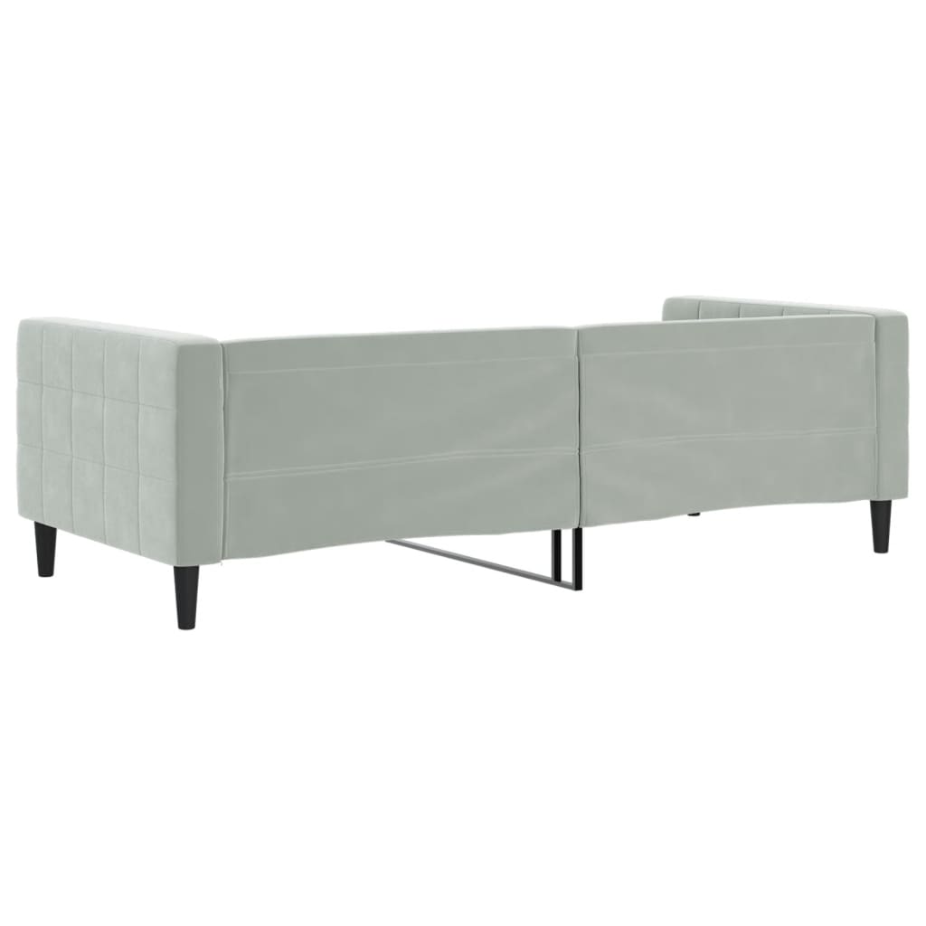 Dnevni krevet svjetlosivi 90 x 190 cm baršunasti