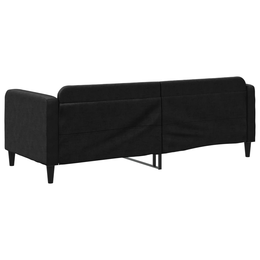 Dnevni krevet crni 80 x 200 cm od tkanine