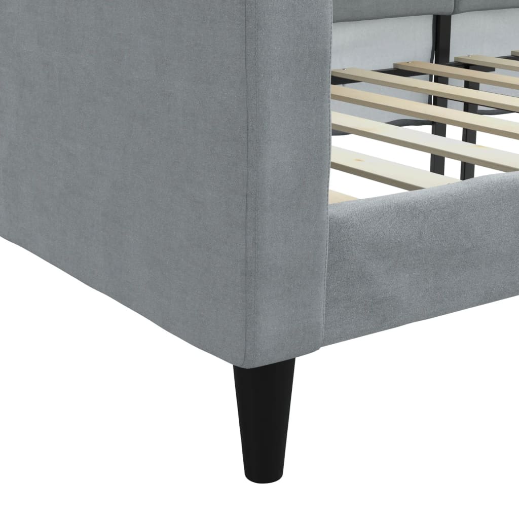Dnevni krevet svjetlosivi 90 x 200 cm od tkanine