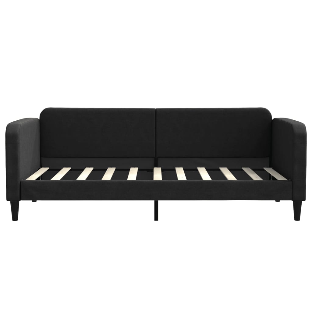 Dnevni krevet crni 90 x 190 cm od tkanine