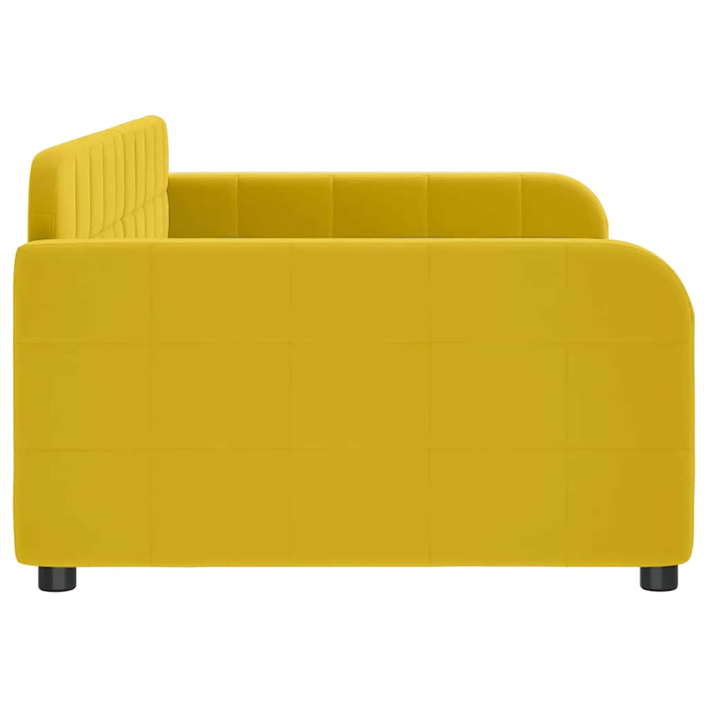 Dnevni krevet žuti 90 x 200 cm baršunasti