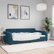Dnevni krevet plavi 100 x 200 cm baršunasti