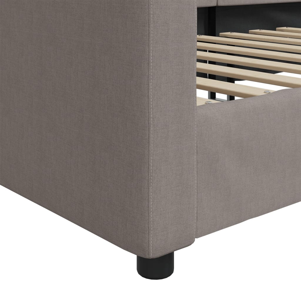 Dnevni krevet smeđesivi 80 x 200 cm od tkanine