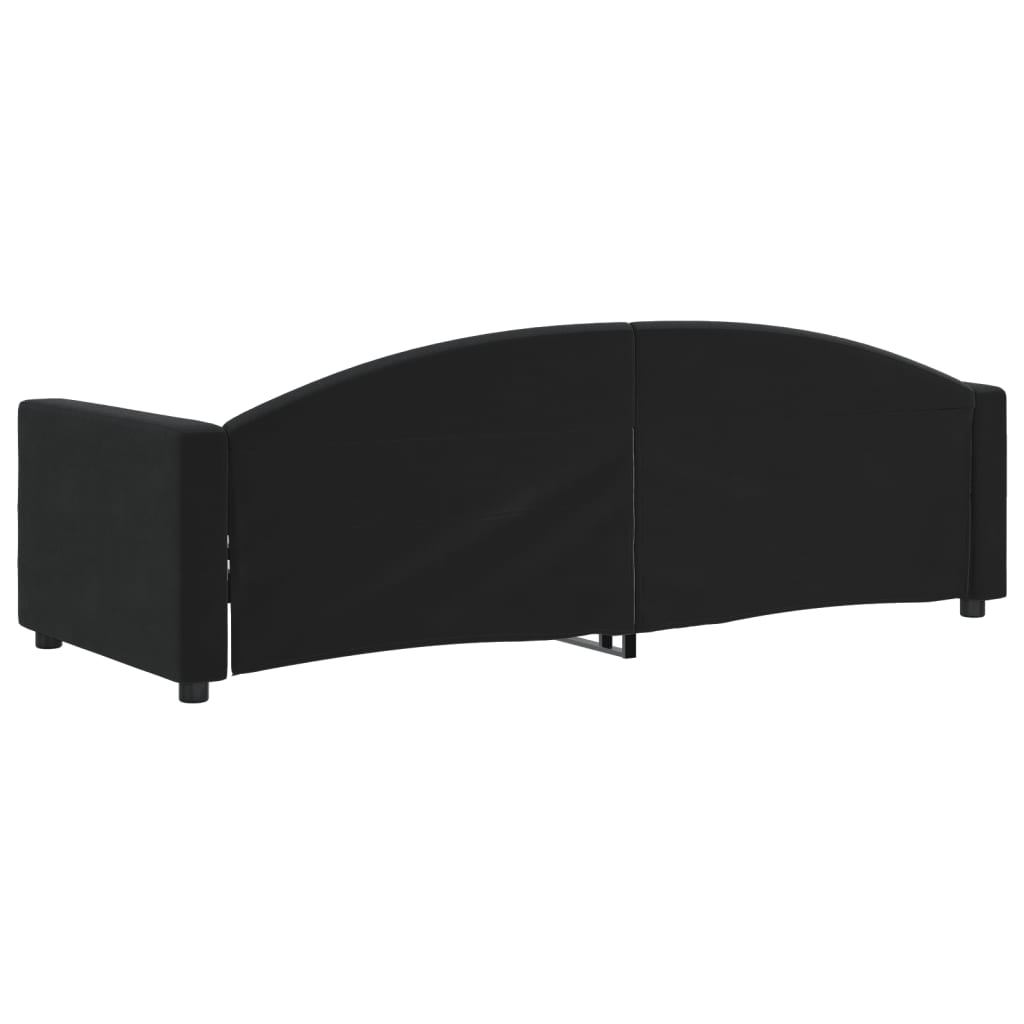 Dnevni krevet crni 80 x 200 cm baršunasti