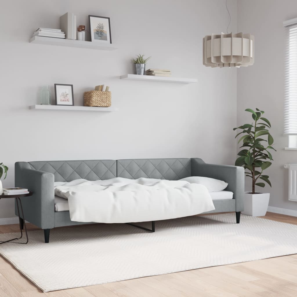 Dnevni krevet svjetlosivi 80 x 200 cm od tkanine