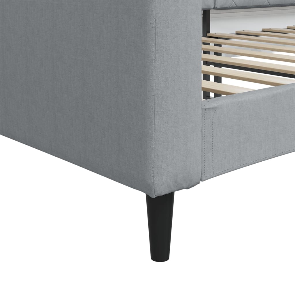 Dnevni krevet svjetlosivi 90 x 200 cm od tkanine