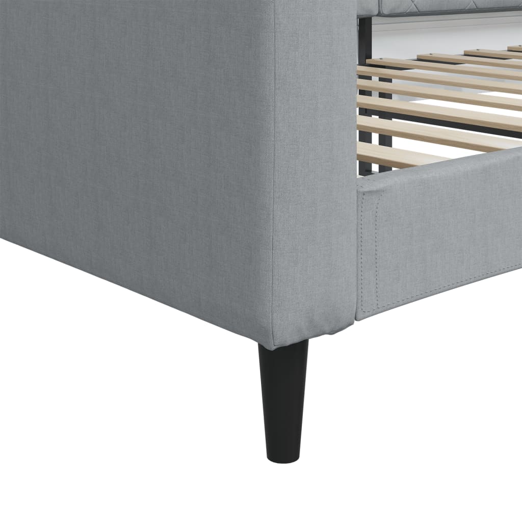 Dnevni krevet svjetlosivi 100 x 200 cm od tkanine