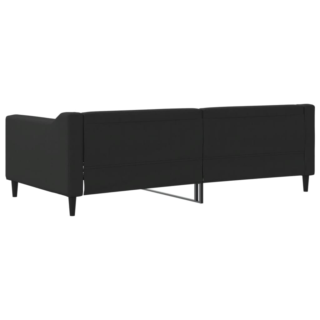 Dnevni krevet crni 90 x 190 cm od tkanine