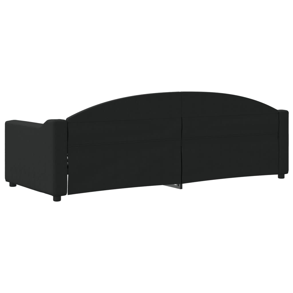 Dnevni krevet crni 80 x 200 cm od tkanine