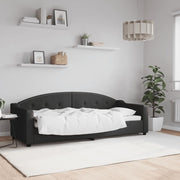 Dnevni krevet crni 80 x 200 cm od tkanine