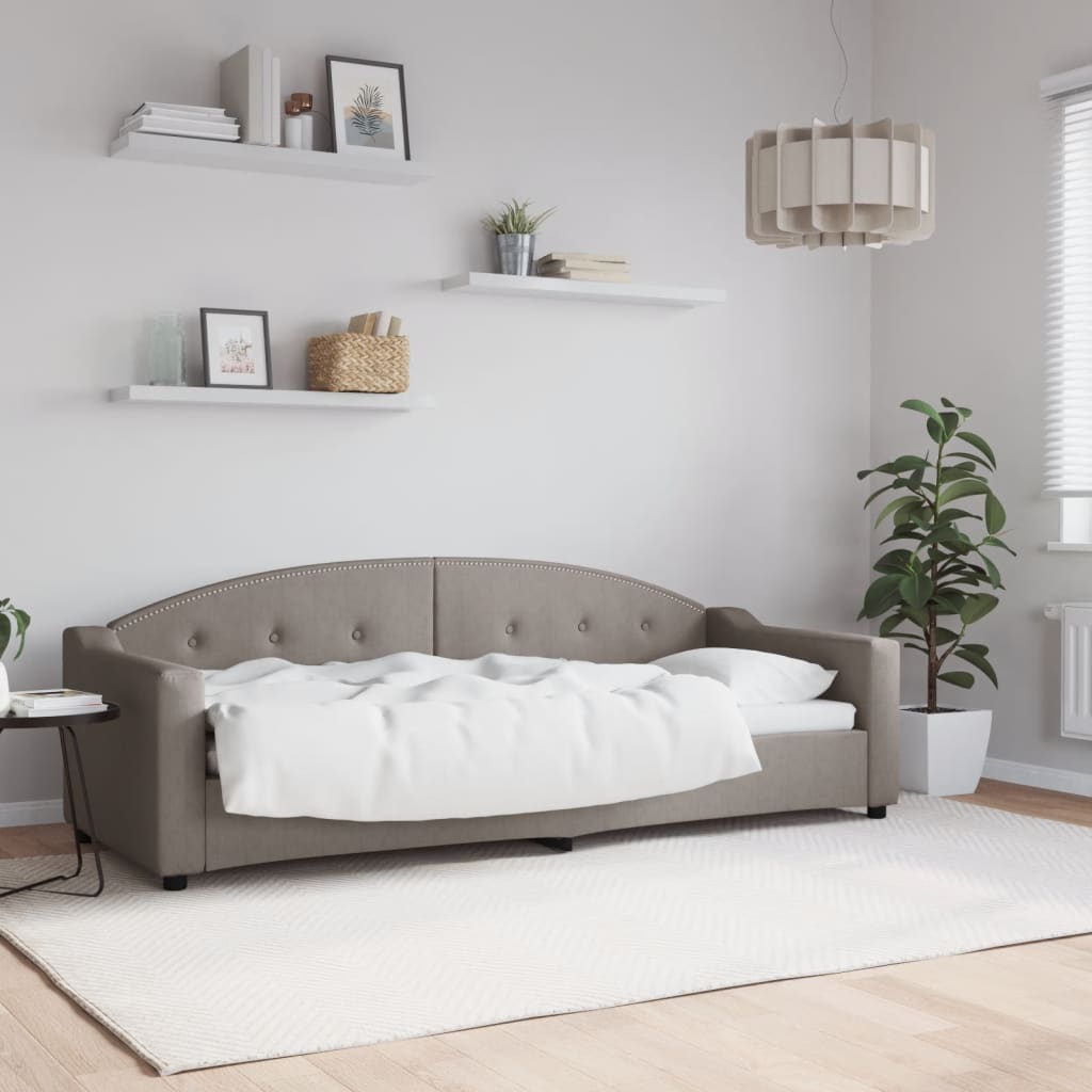 Dnevni krevet smeđesivi 80 x 200 cm od tkanine