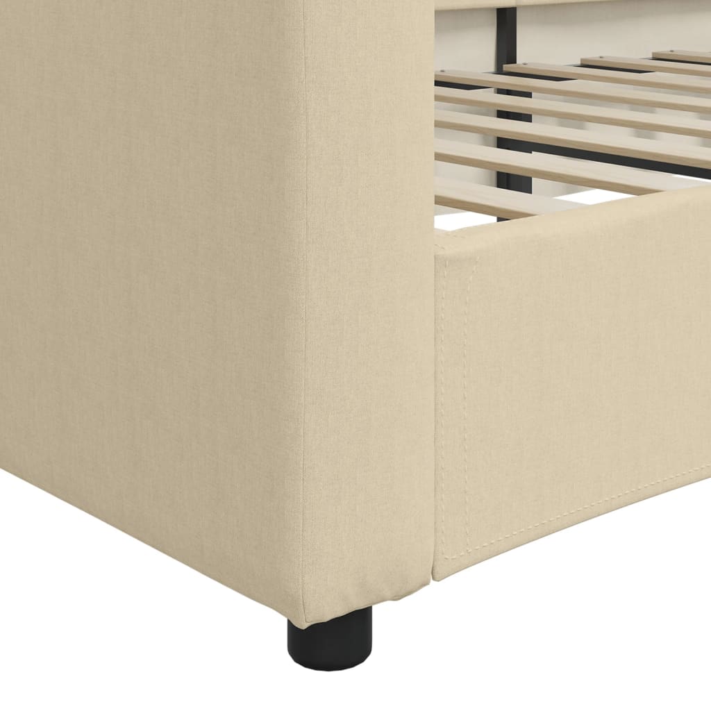 Dnevni krevet krem 80 x 200 cm od tkanine