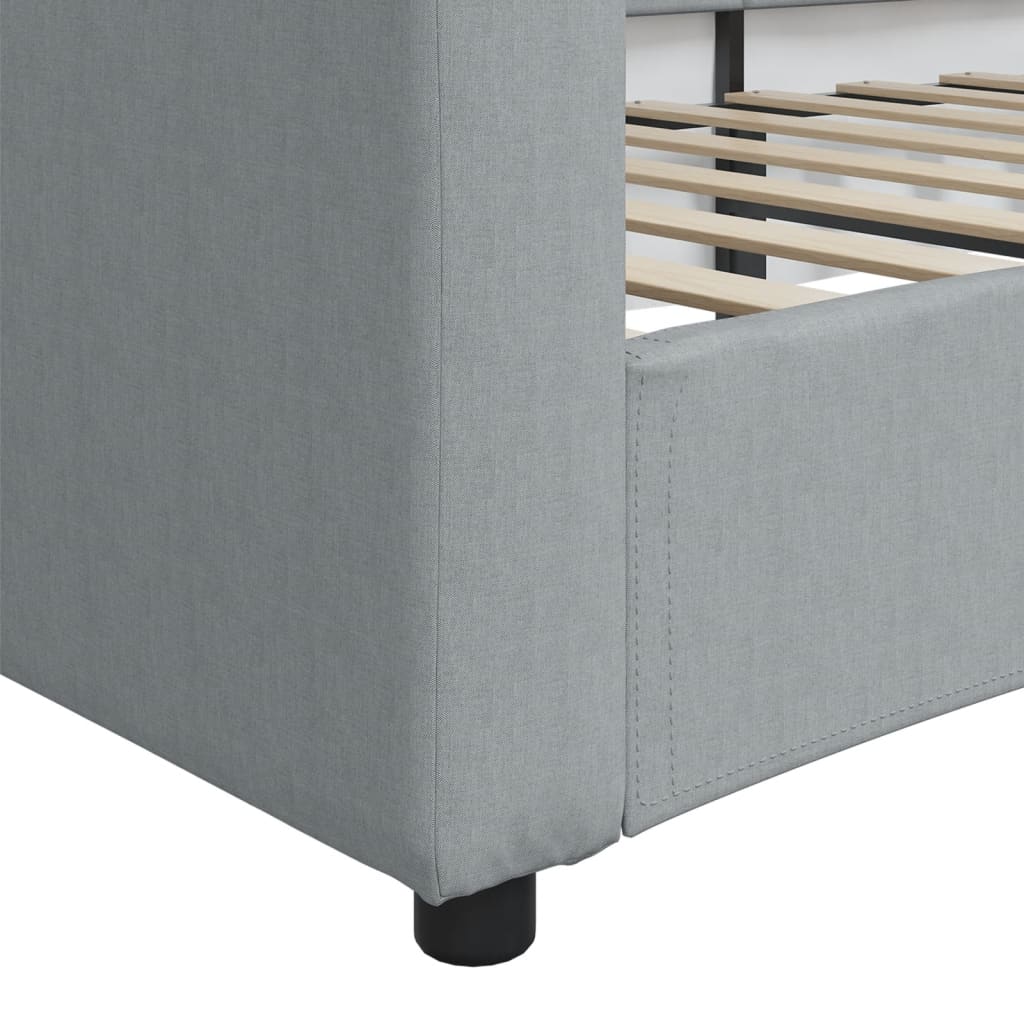Dnevni krevet svjetlosivi 100 x 200 cm od tkanine