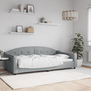 Dnevni krevet svjetlosivi 100 x 200 cm od tkanine
