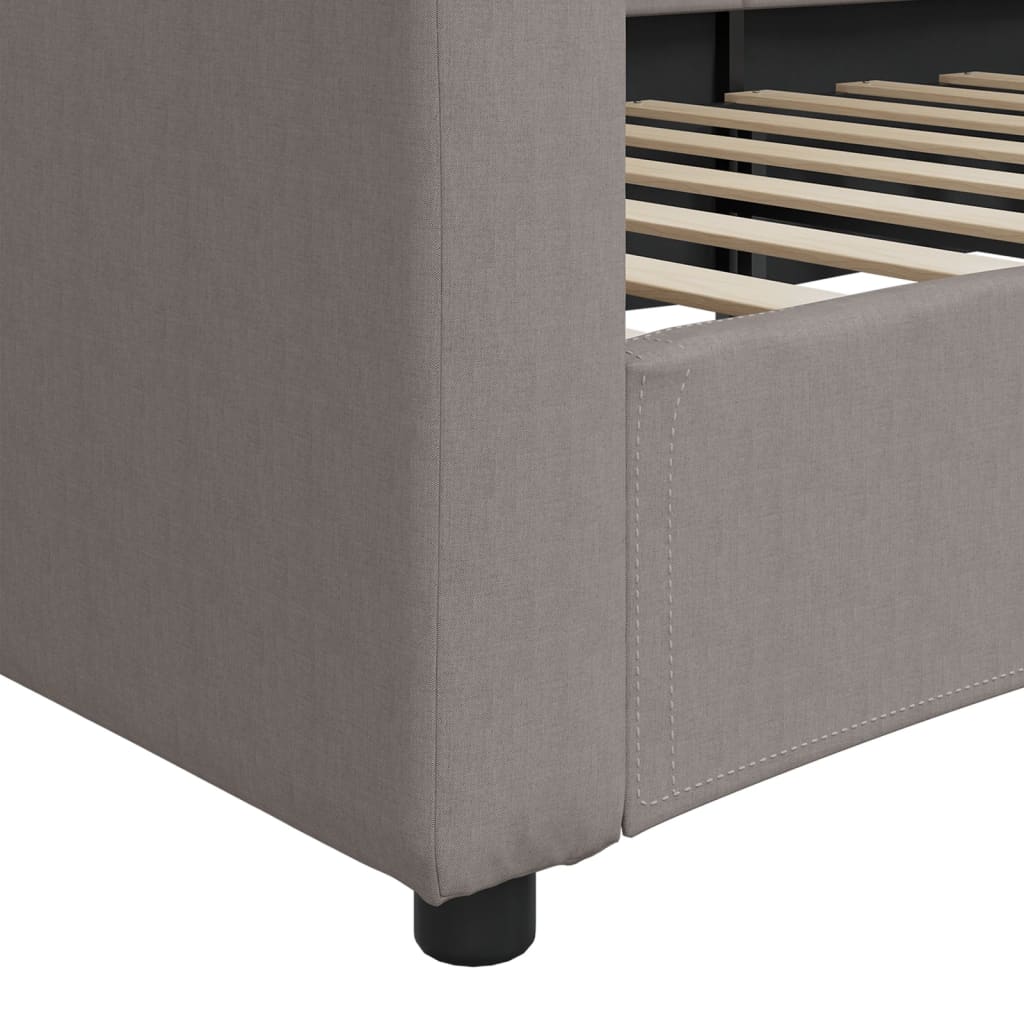 Dnevni krevet smeđesivi 100 x 200 cm od tkanine