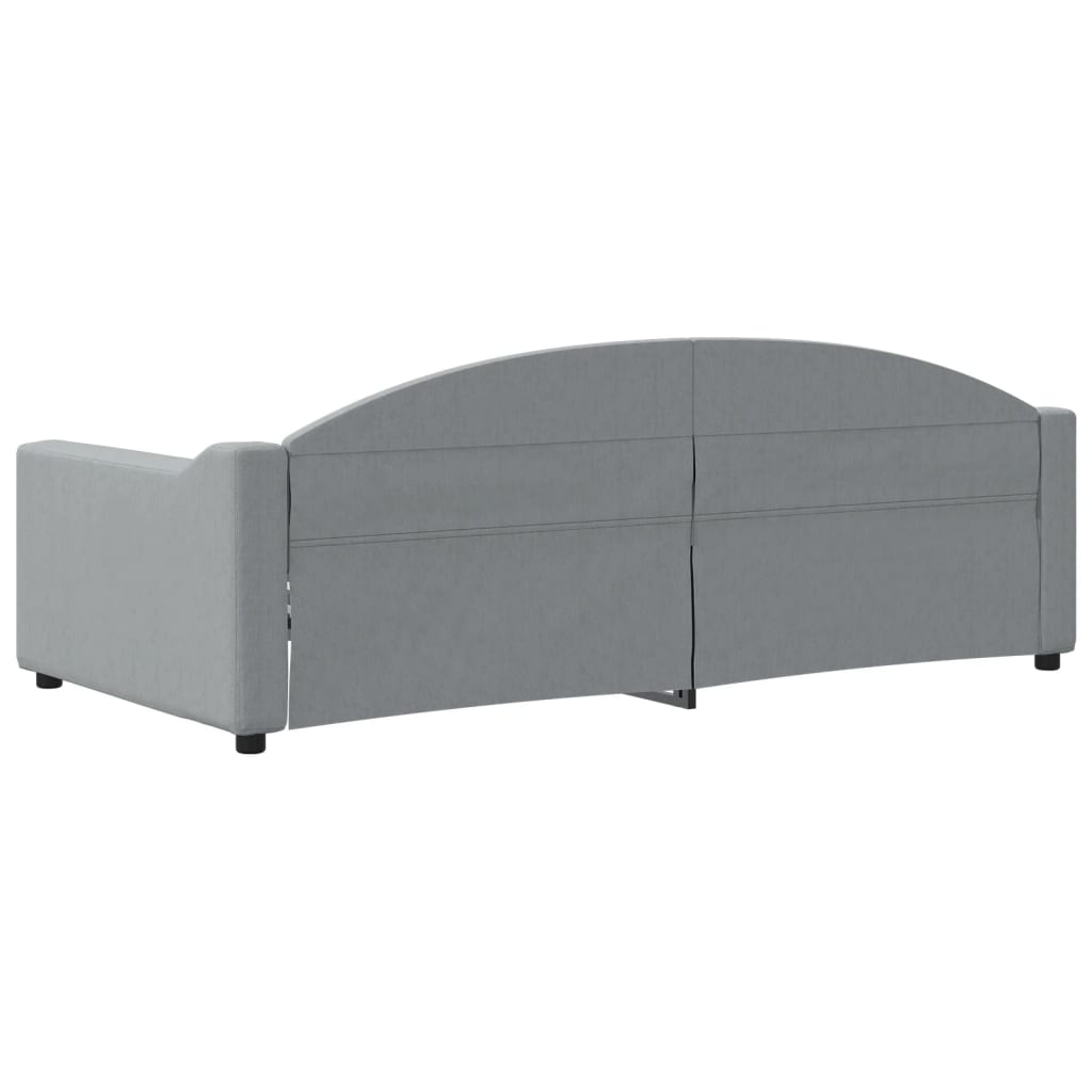 Dnevni krevet svjetlosivi 90 x 190 cm od tkanine