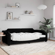 Dnevni krevet crni 90 x 200 cm od tkanine