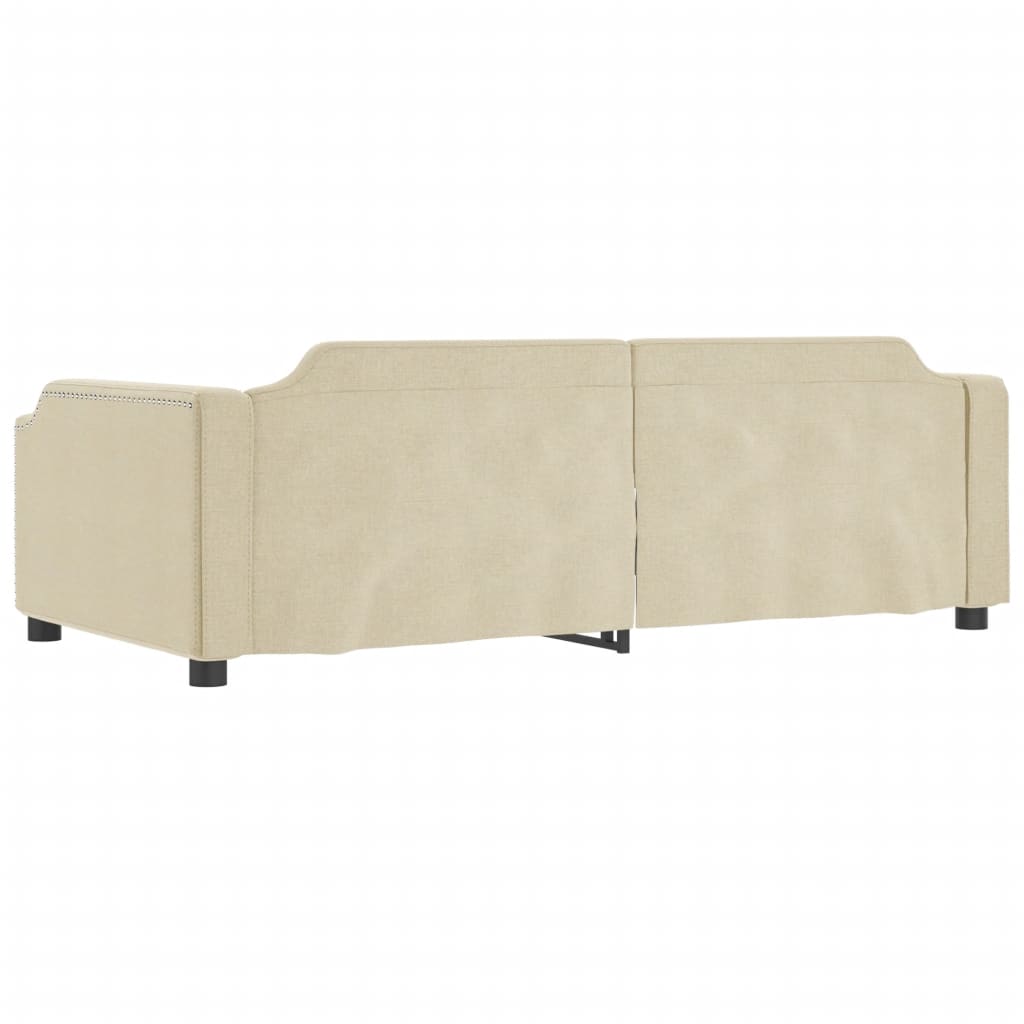 Dnevni krevet krem 90 x 200 cm od tkanine