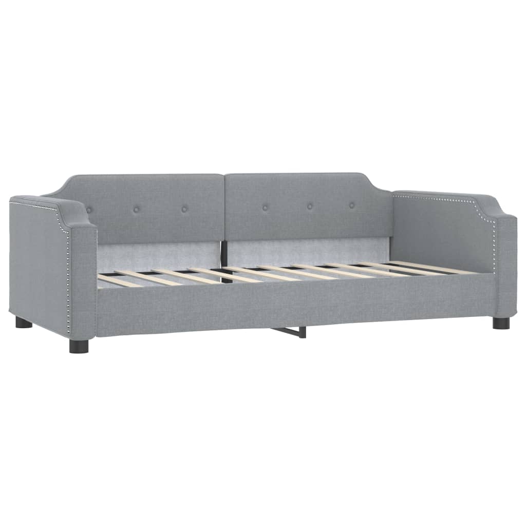 Dnevni krevet svjetlosivi 100 x 200 cm od tkanine