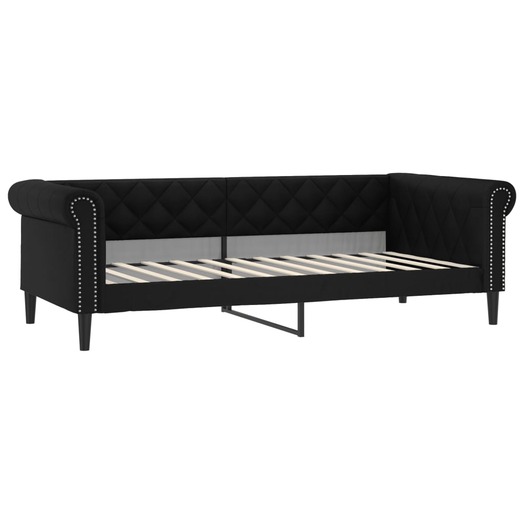 Dnevni krevet crni 80 x 200 cm od umjetne kože