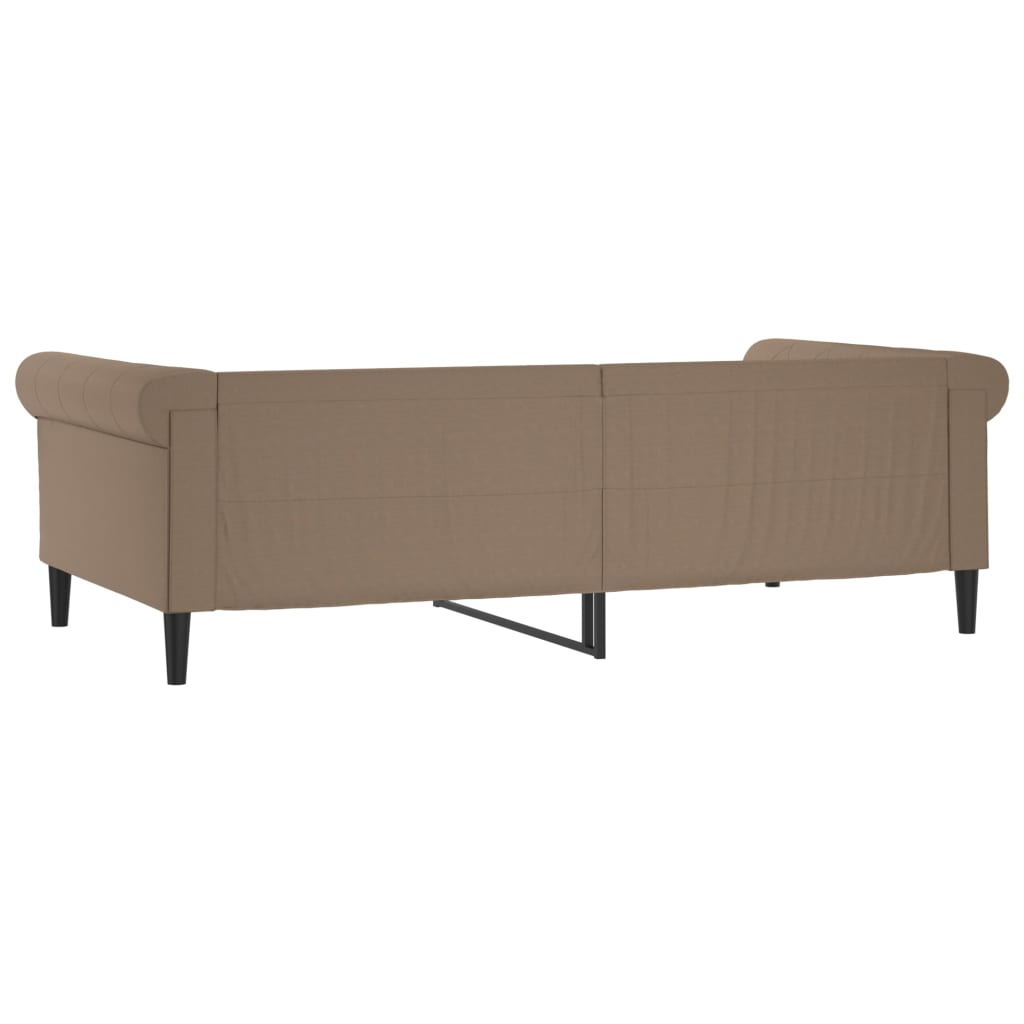 Dnevni krevet boja cappuccina 100 x 200 cm od umjetne kože