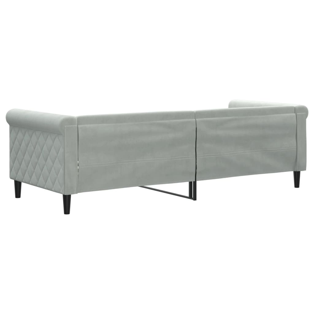 Dnevni krevet svjetlosivi 80 x 200 cm baršunasti