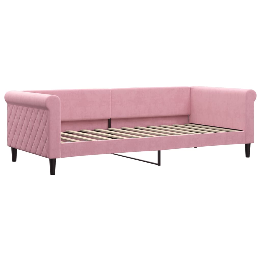 Dnevni krevet ružičasti 90 x 200 cm baršunasti