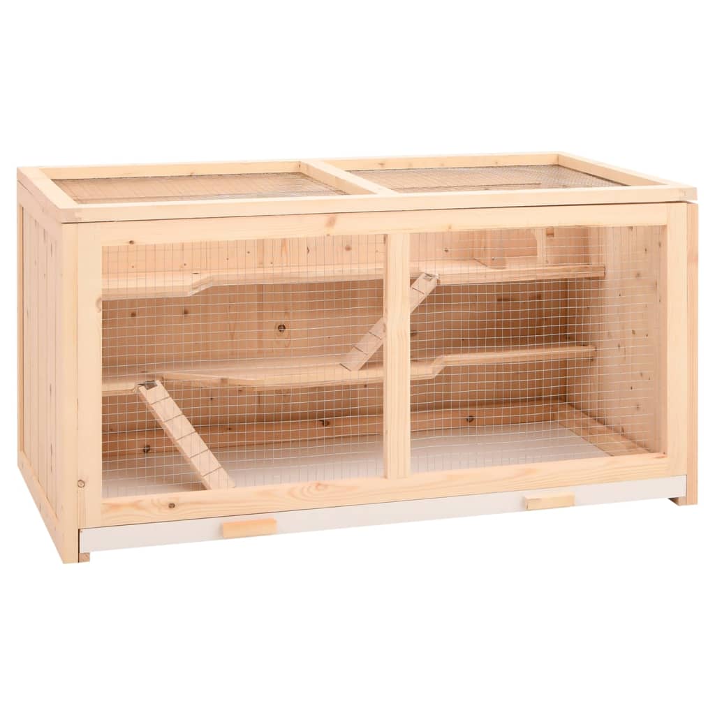 Kavez za hrčka 89,5x45x45 cm Masivno drvo jele