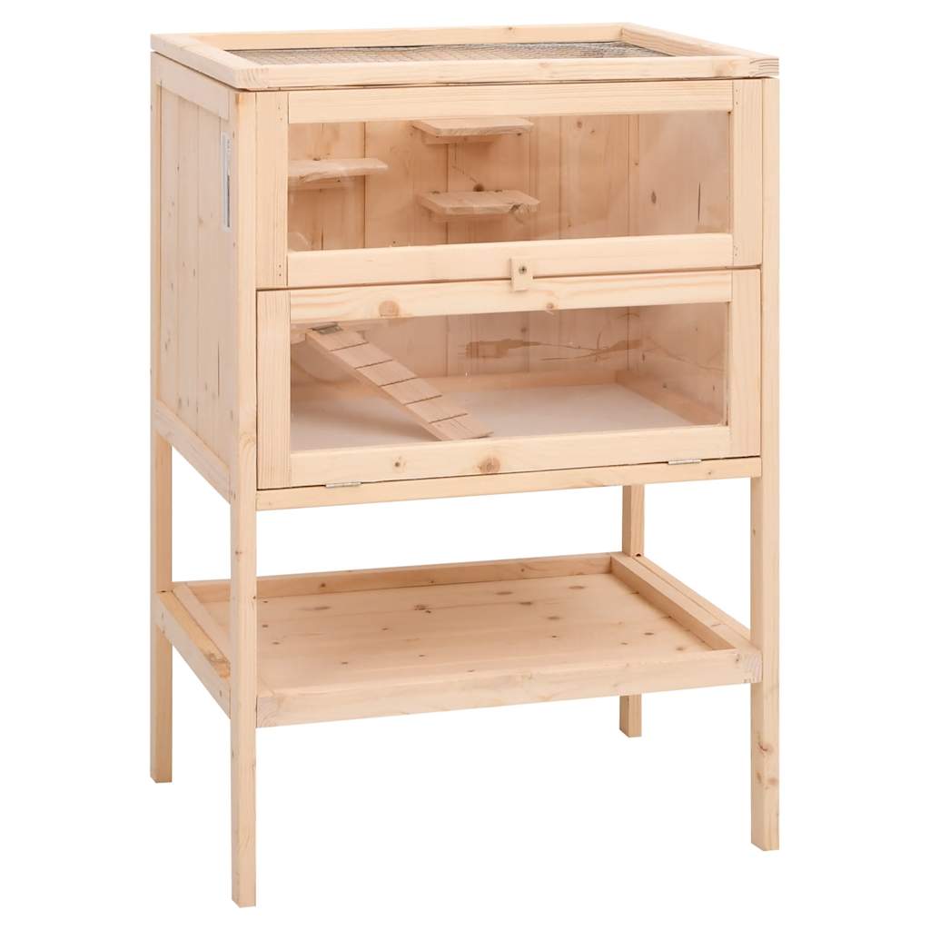 Kavez za hrčka 55x40x80 cm Masivno drvo jele