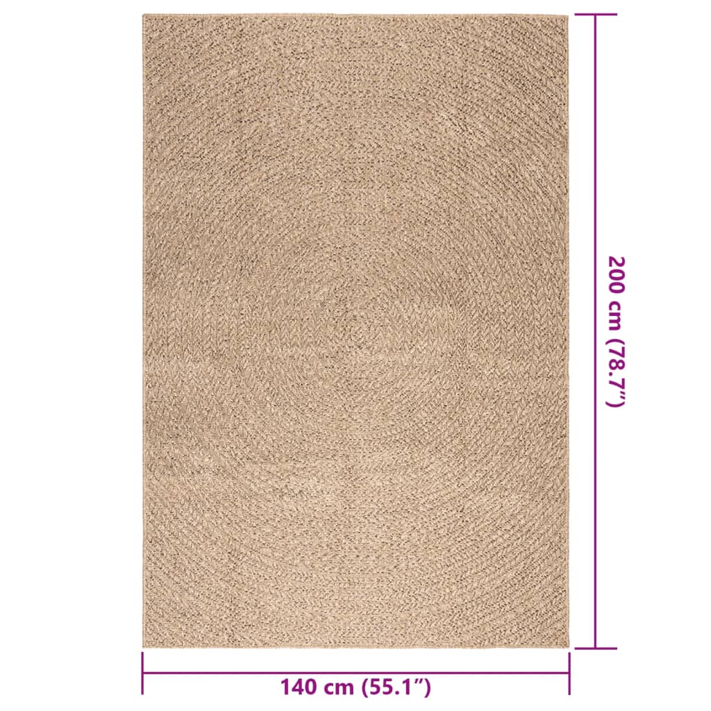 Tepih ZIZUR 140 x 200 cm s izgledom jute unutarnji i vanjski