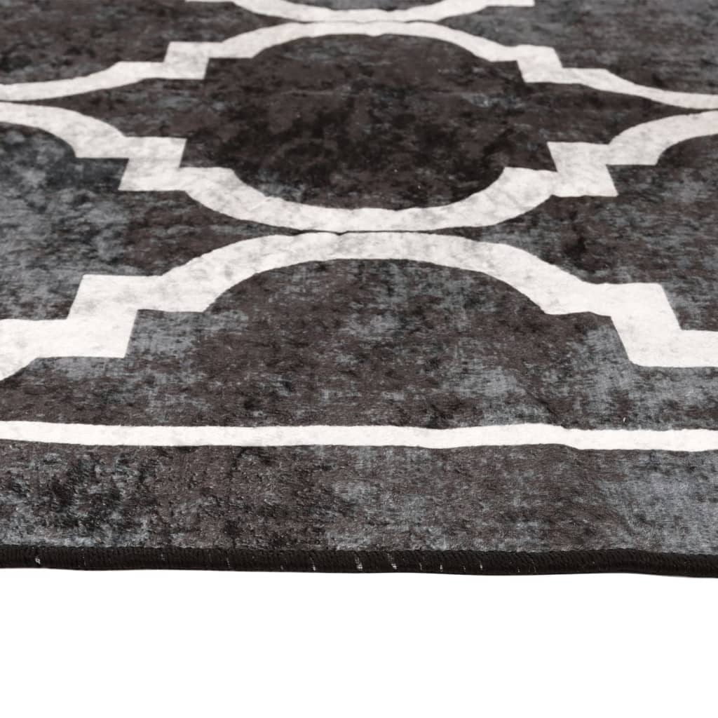 Perivi tepih crno-bijeli 80x300 cm