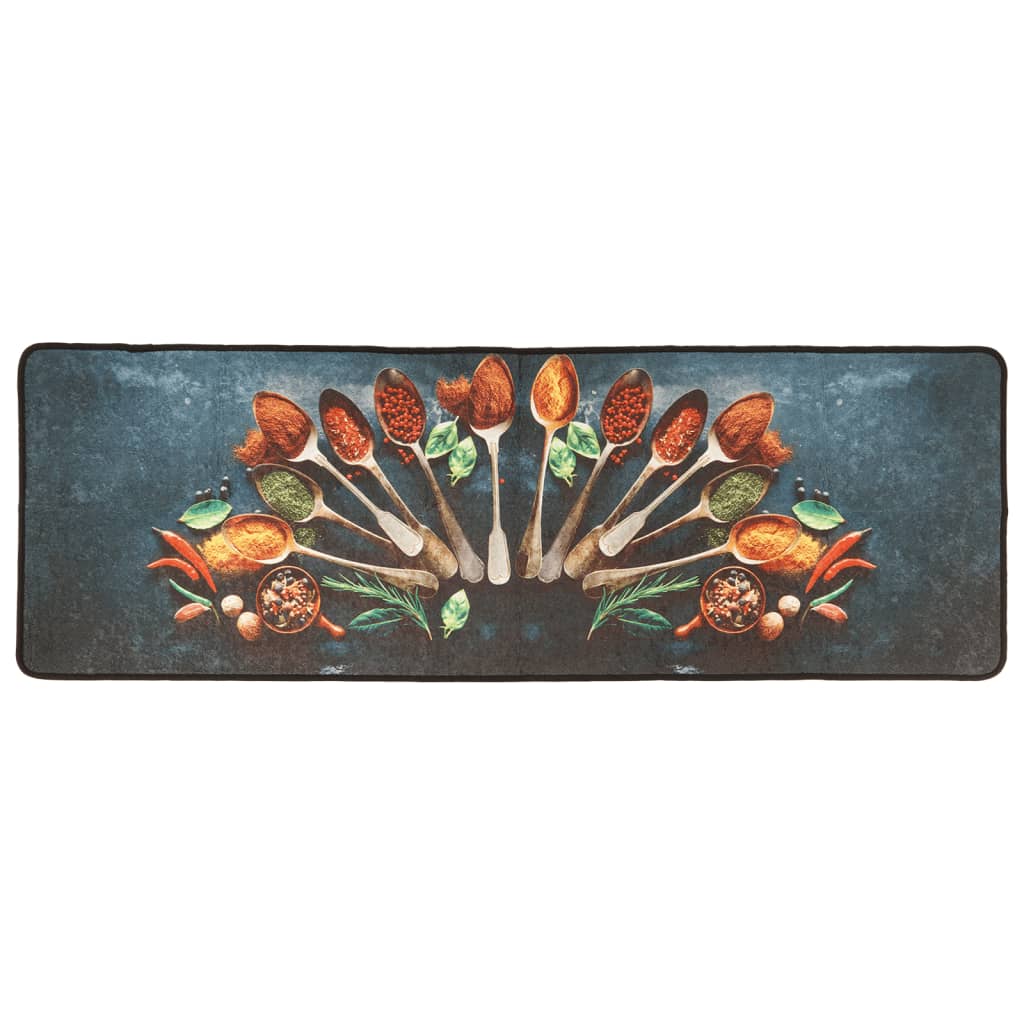 Kuhinjski tepih raznobojni 60 x 180 cm perivi i