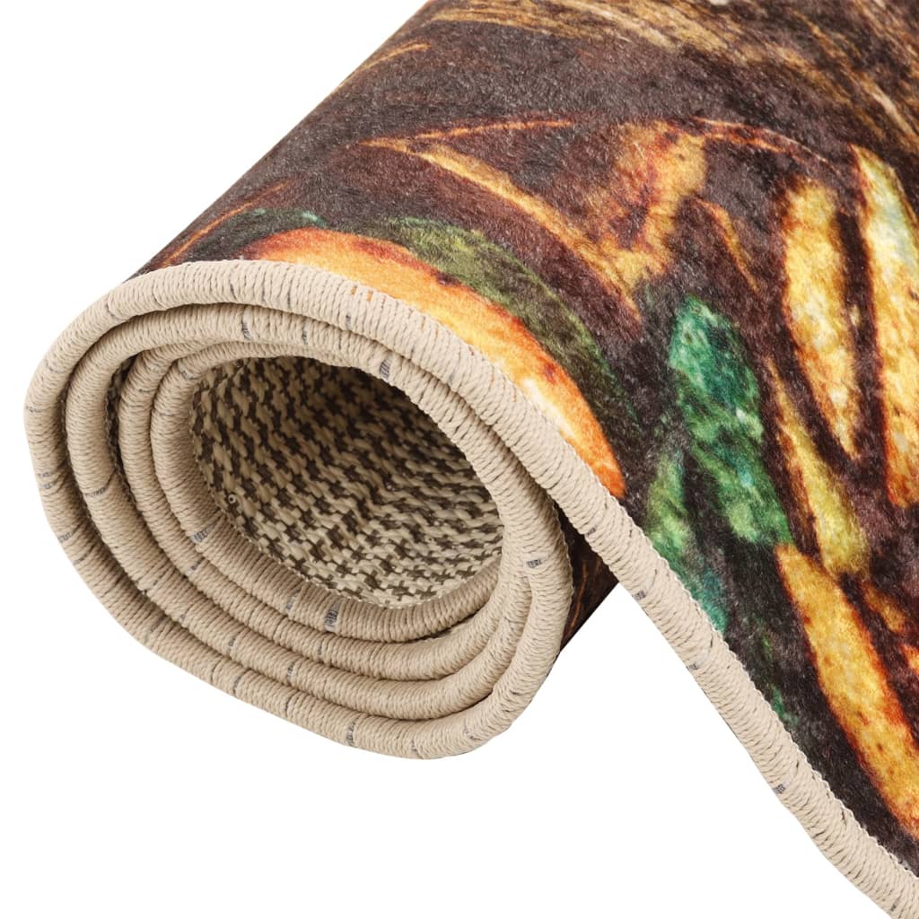 Kuhinjski tepih raznobojni 60 x 180 cm perivi i