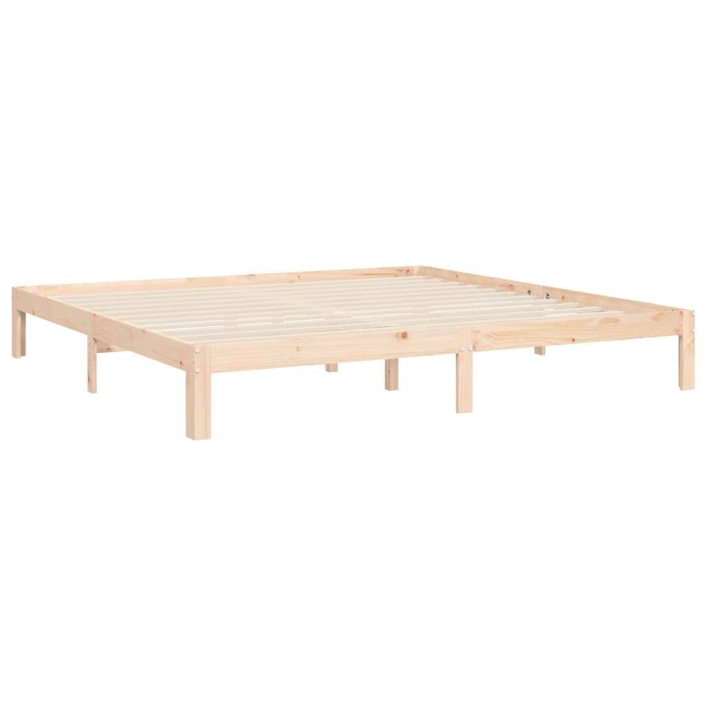 Okvir kreveta bez madraca 200 x 200 cm od masivne borovine