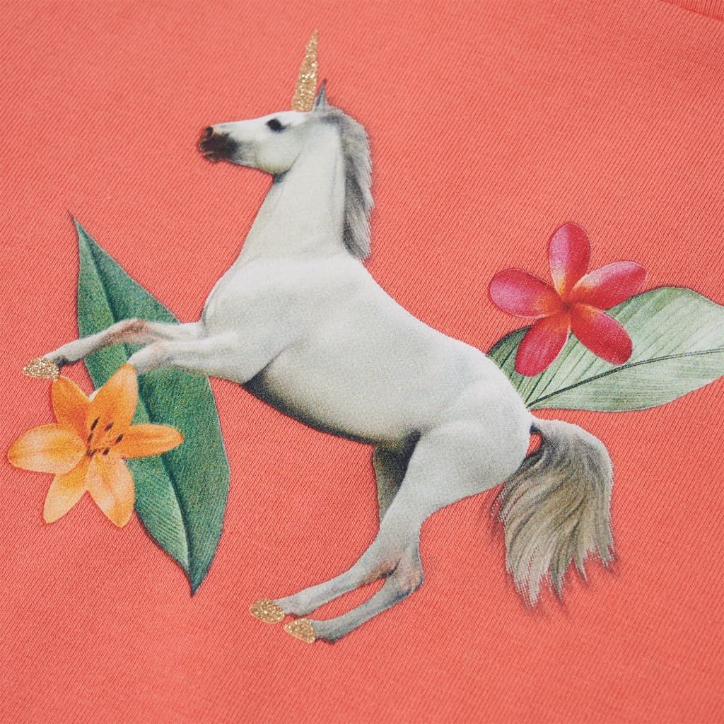 Dječja majica kratkih rukava koraljna boja 116