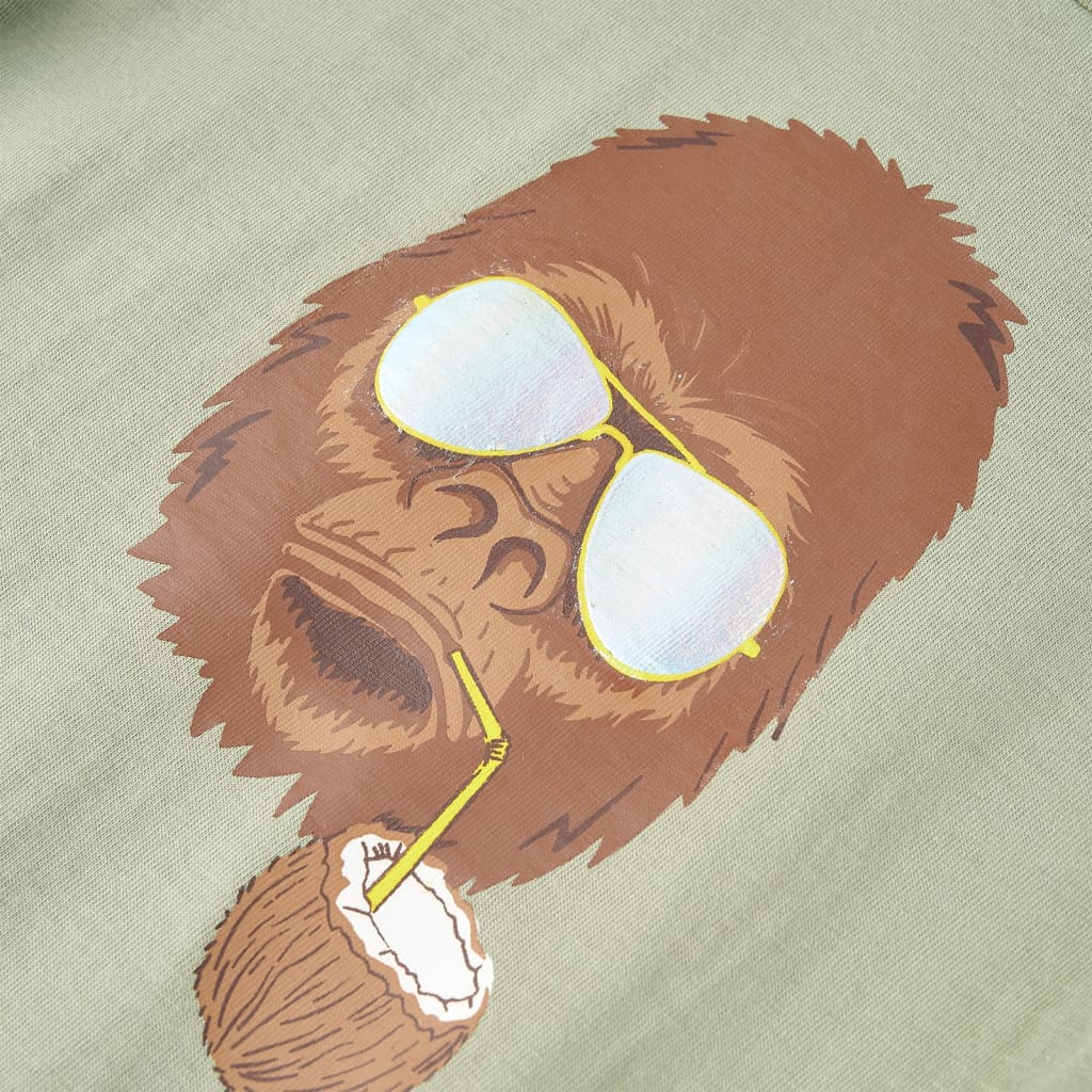 Dječja majica kratkih rukava svijetla kaki 116