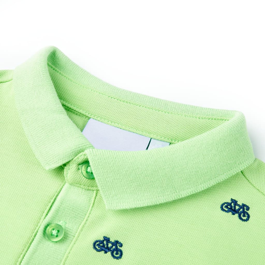 Dječja polo majica neonskozelena 140